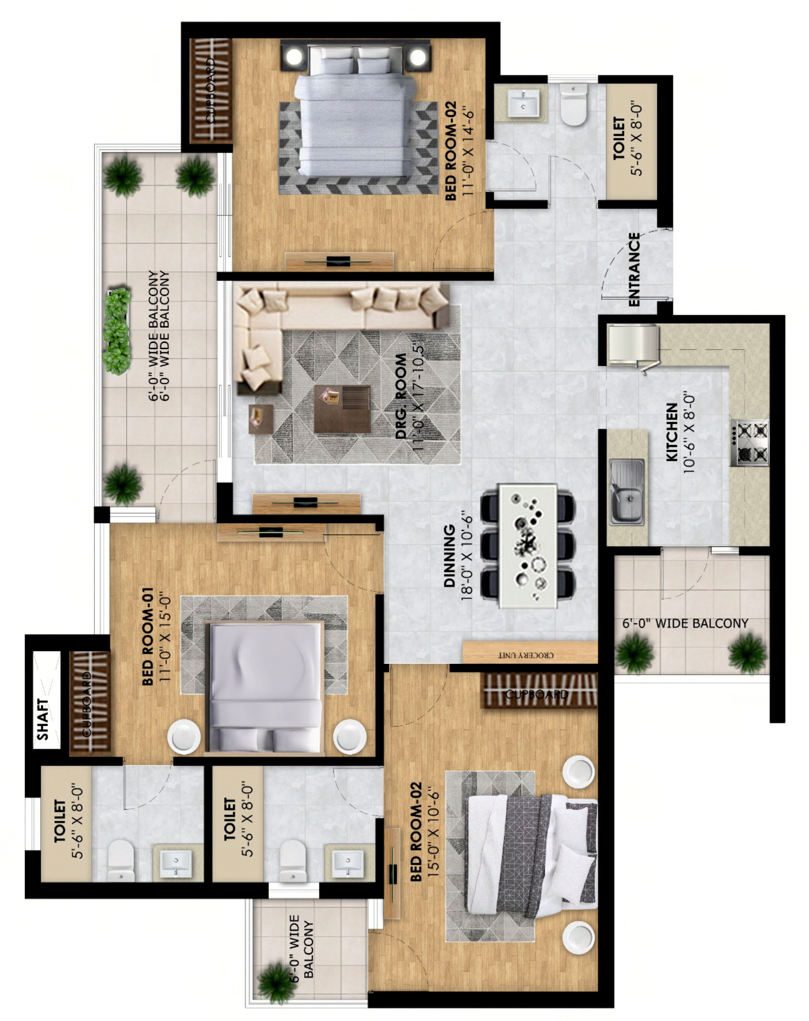 The Vibe 3 BHK 1630